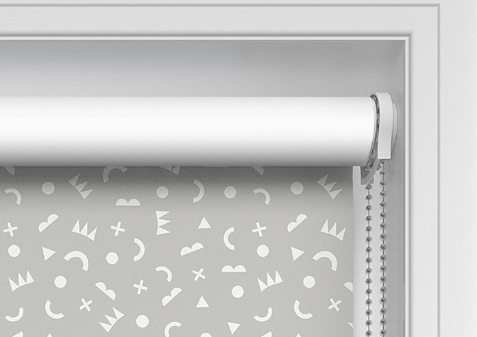 Eighties Shapes, Wolf Grey - Twist&Fit Roller Blind - Image 11